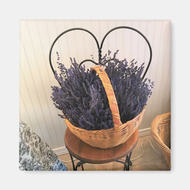 Imán Lavanda en una canasta (Frente)