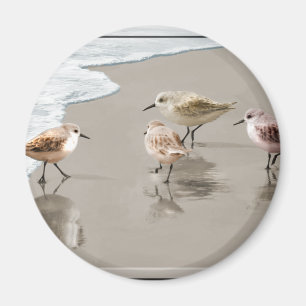 Imán Lavanderas en la línea de la playa