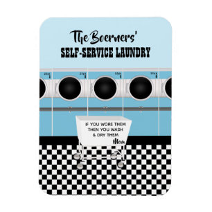 Imán Lavandería De Autoservicio Retro Que Hacen El Tra