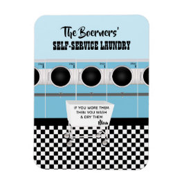 Imán Lavandería De Autoservicio Retro Que Hacen El Trab