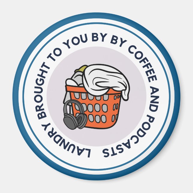 Imán Lavandería por Podcasts Car Magnet Blue (Frente)