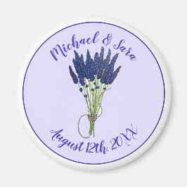 Imán Lavandula Lavender Floral Purple Wedding Favor