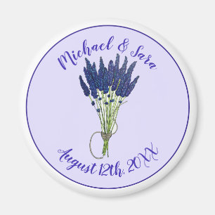Imán Lavandula Lavender Floral Purple Wedding Favor