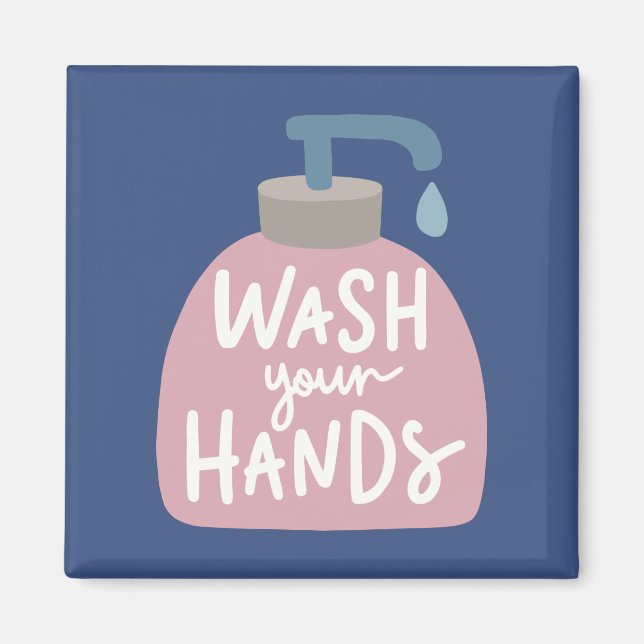 Imán Lávate las manos (Frente)