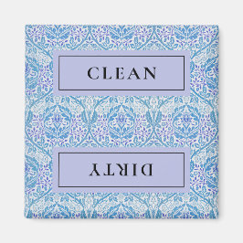 Imán Lavavajillas de flores azules LIMPIAS