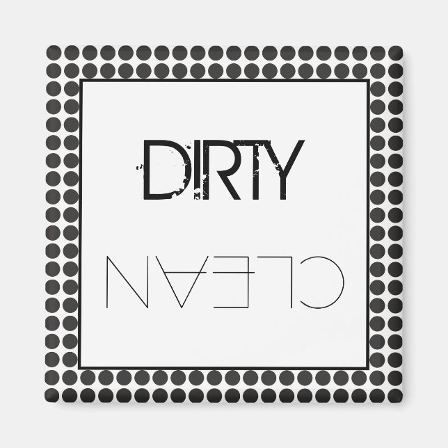 Imán Lavavajillas de puntos negros (Frente)