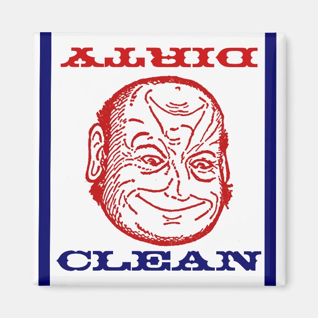 Imán Lavavajillas Hombre Inoxidación óptica limpia (Frente)