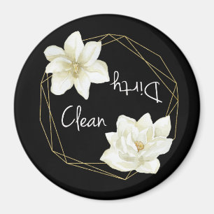 Imán Lavavajillas Limpiar Sucio Flor de Magnolia Elegan