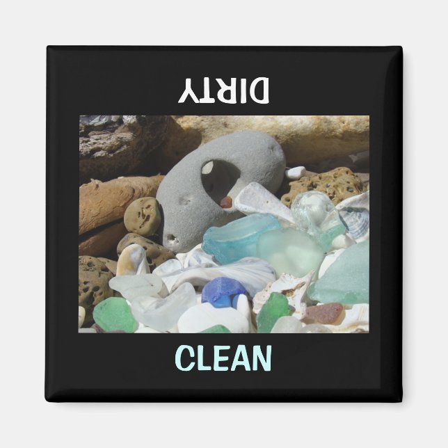 Imán Lavavajillas limpias de suciedad Imanes personaliz (Frente)