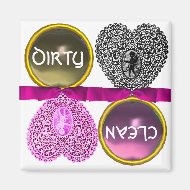 IMÁN LAVAVAJILLAS LIMPIAS DEL CORAZÓN DE CUPID LACE (Frente)