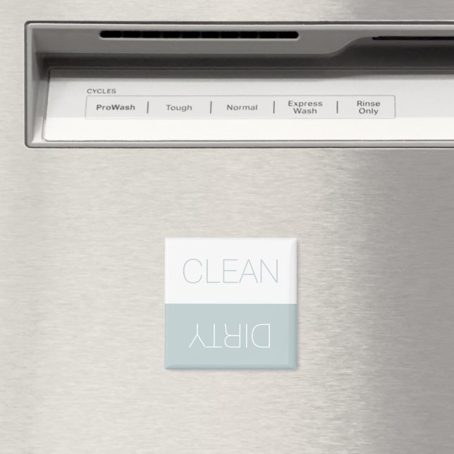 Imán Lavavajillas limpios sucios con lavavajillas azul  (In situ (lavavajillas))