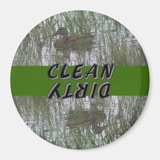 Imán Lavavajillas para animales de pato marrón (Frente)