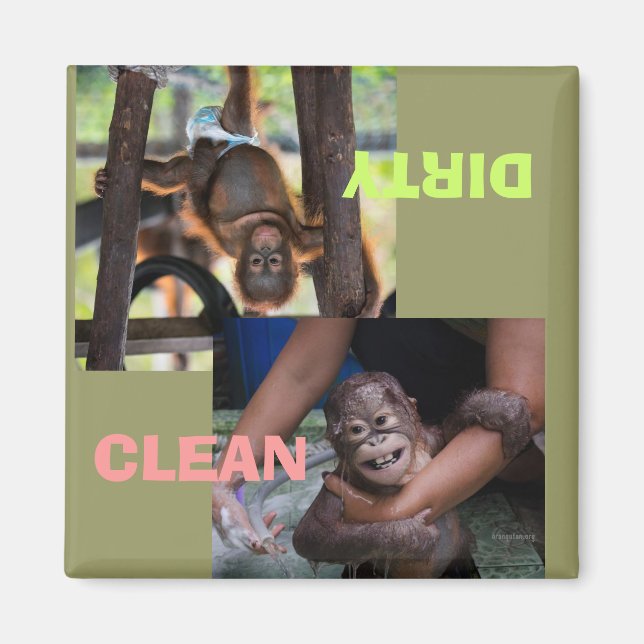 Imán Lavavajillas para platos limpios o sucios (Frente)