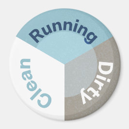 Imán Lavavajillas reversibles con azul sucio limpio