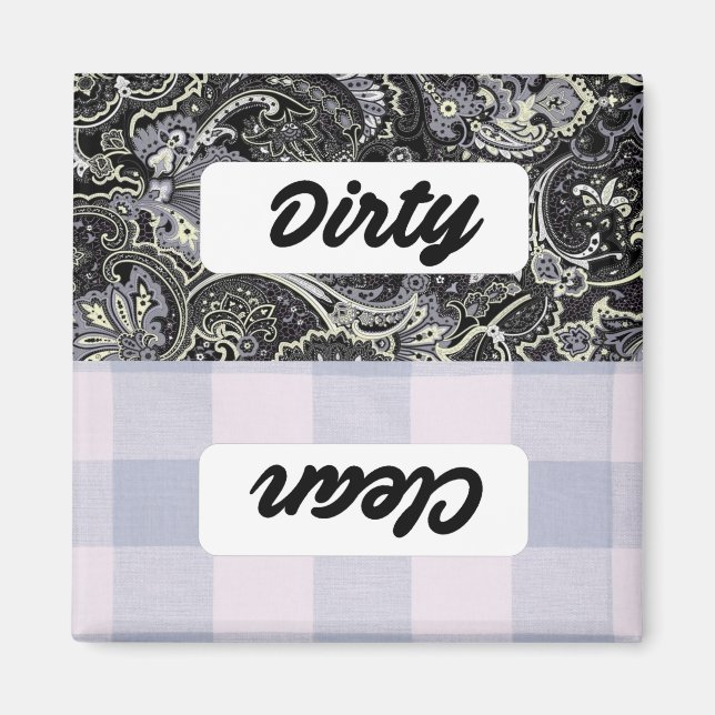 Imán Lavavajillas Rótulo limpio/sucio (Frente)