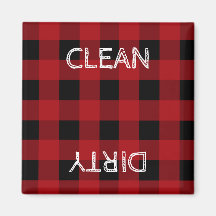 Lavavajillas Rústico Rojo y Negro