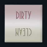 Imán Lavavajillas sucios limpios<br><div class="desc">Imán de lavavajillas sucio/limpio o vacío/ocupado. Advierte a otros sobre el estado del lavavajillas. Coloque este imán de aspecto moderno y elegante en su lavavajillas para que su vida sea más fácil. Te dirá si los platos están sucios o limpios. Servirá como un recordatorio rápido cuando necesite ejecutar la máquina...</div>