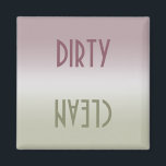 Imán Lavavajillas sucios limpios<br><div class="desc">Imán de lavavajillas sucio/limpio o vacío/ocupado. Advierte a otros sobre el estado del lavavajillas. Coloque este imán de aspecto moderno y elegante en su lavavajillas para que su vida sea más fácil. Te dirá si los platos están sucios o limpios. Servirá como un recordatorio rápido cuando necesite ejecutar la máquina...</div>