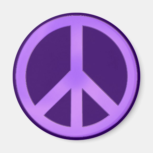 Imán Lavender en el oscuro signo de la paz púrpura (Frente)