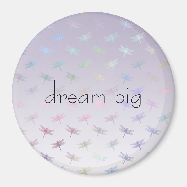 Imán Lavender Ombre Rainbow Dragonflies (Frente)