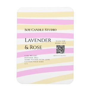 Imán Lavender rosa soja negocios de velas añadir código
