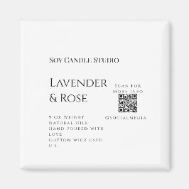 Imán Lavender rosa soja negocios de velas añadir código