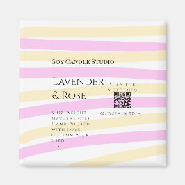 Imán Lavender rosa soja negocios de velas añadir código