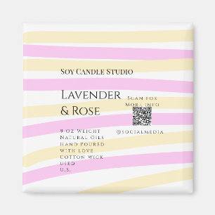 Imán Lavender rosa soja negocios de velas añadir código