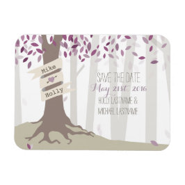 Imán Lavender Woodland Ahorra La Fecha Magnet