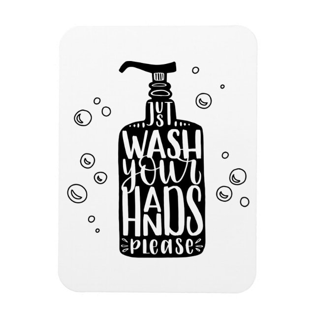 Imán Lávese las manos, por favor (Vertical)