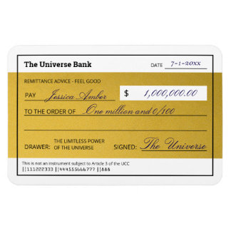 Imán Law of Attraction Elegant Gold Abundance Check