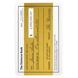 Imán Law of Attraction Elegant Gold Abundance Check