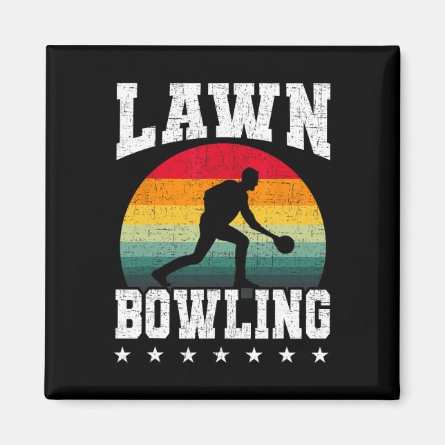 Imán Lawn Bowling Bowler (Frente)