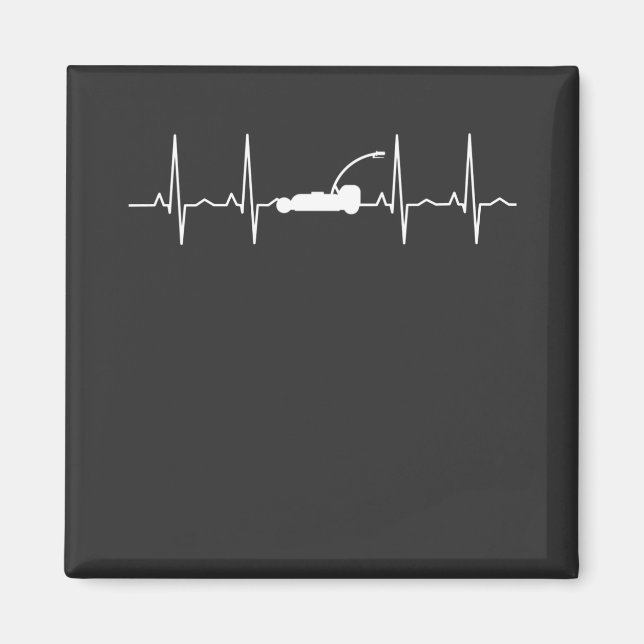 Imán Lawn Mower Lawn Care Heartbeat (Frente)
