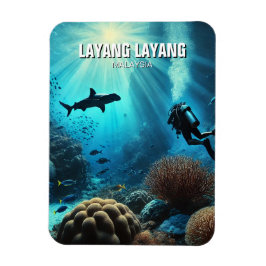 Imán Layang Layang Malaysia Scuba Diver Hammerhead