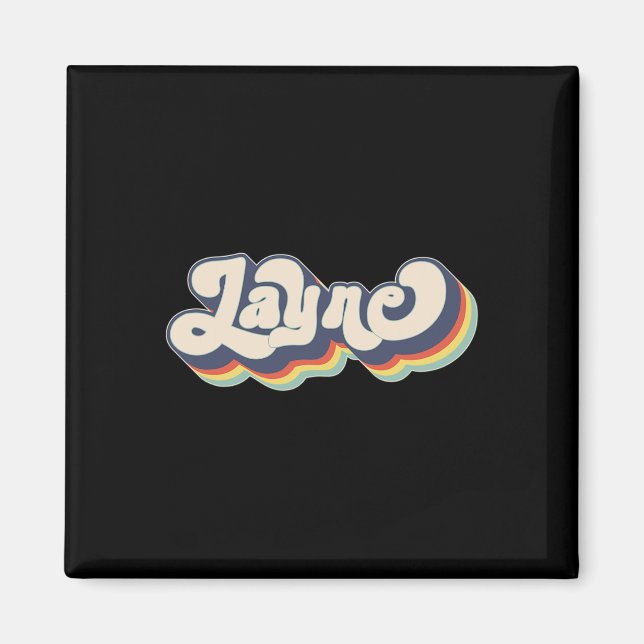 Imán Layne Nombre Apellido Personalizado Nombre Layne (Frente)