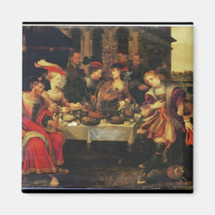 Imán Lazarus en la tabla del hombre rico, 1618 (aceite