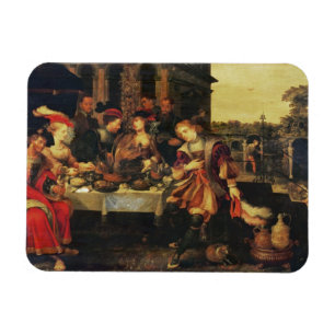 Imán Lazarus en la tabla del hombre rico, 1618 (aceite