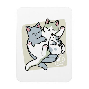 Imán Laze Furr Days - Diseño de gatos perezosos