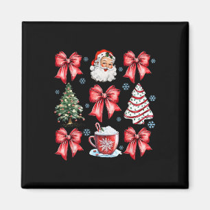 Imán Lazo Coquette Santa Arbol De Navidad Pastel Caña D