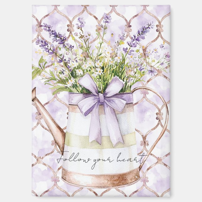 Imán Lazo de flores de lavanda (Anverso)