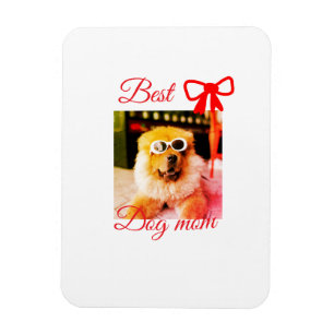 Imán Lazo rojo mejor perro mamá papá foto nombre perro/