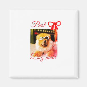 Imán Lazo rojo mejor perro mamá papá foto perro/nombre