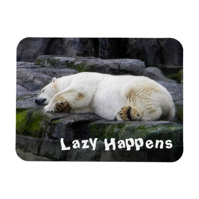 Imán Lazy Happens Polar Bear (Horizontal)
