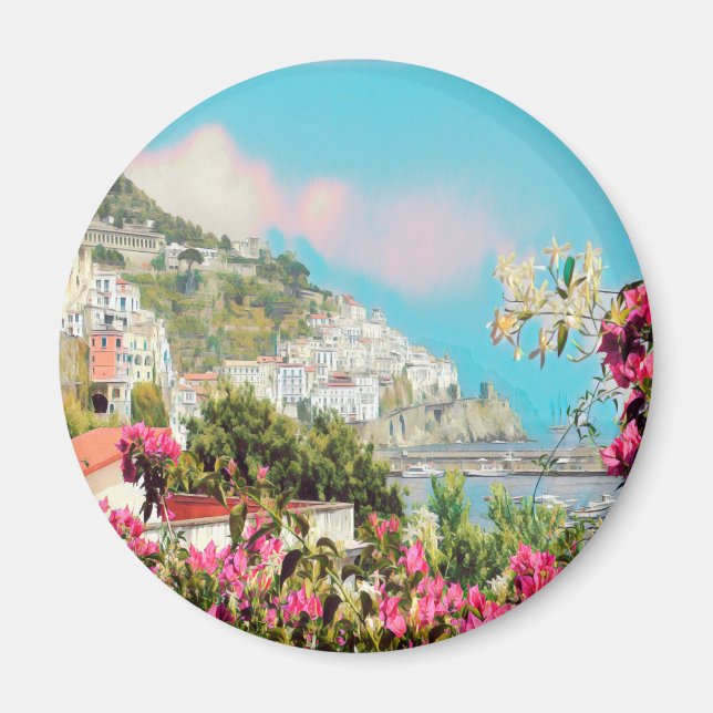Imán ldp AMALFI - panorama - costa de Amalfi - (Frente)