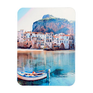 Imán ldp CEFALU - Sicilia - playa - panorama