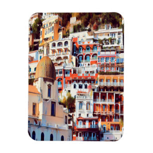 Imán ldp POSITANO - ciudad - iglesia Santa Maria Assunt