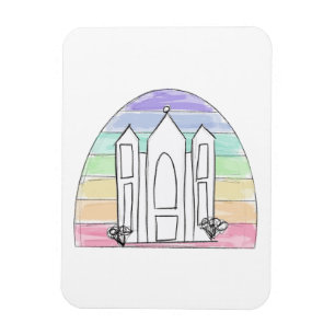 Imán LDS Salt Lake City Temple rainbow sunset mormon