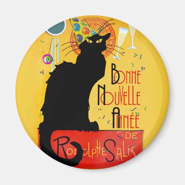 Imán Le Chat Noir - Bonne Nouvelle Année (Frente)
