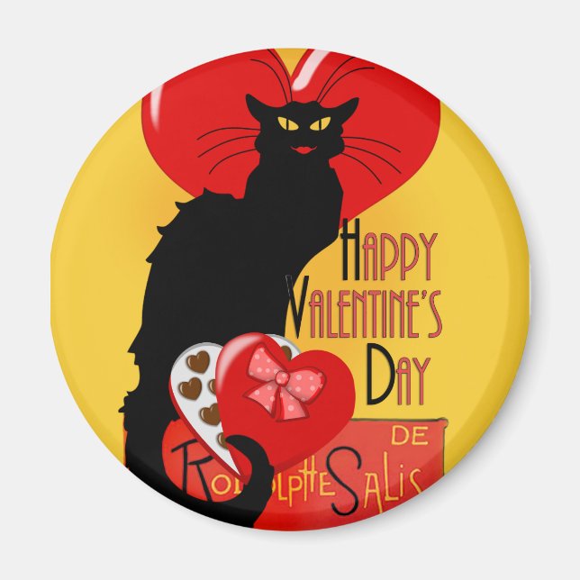 Imán Le Chat Noir El día de San Valentín (Frente)